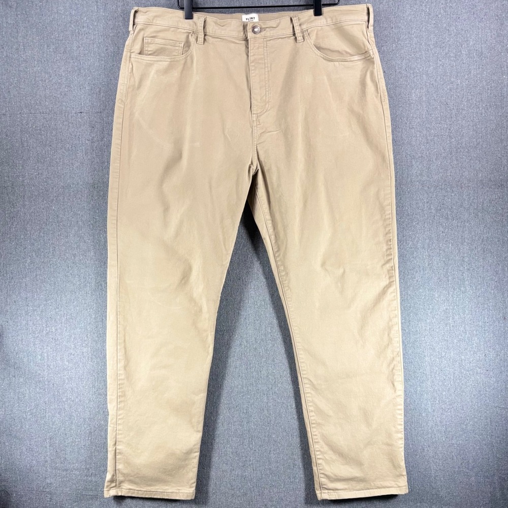 Flint and Tinder 365 Pants Mens Adult 42x30 Khaki Tapered Fit Chinos Stretch